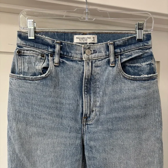 Abercrombie & Fitch '90s Straight Ultra High Rise Jeans 26 2xs - Picture 2 of 7